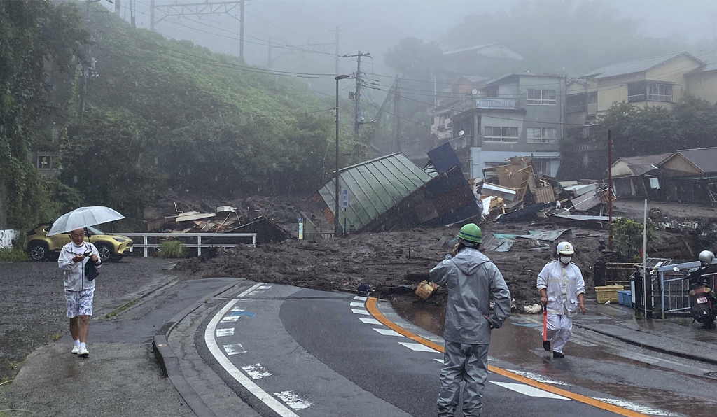 Japanese, landslide