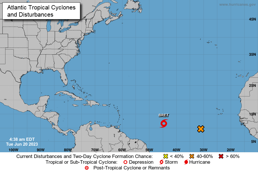 tropical, National Hurricane Center, Tropical Storm Bret